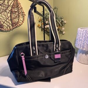 Coach Black and Pink Shoulder Bag